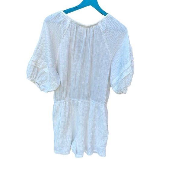 Knox Rose women's size large white romper/ bathing suit cover, nwt - Picture 2 of 4